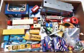 30+ Transformers and vehicles by various makes. Plus an early Balyna Super Soccer set, boxed with