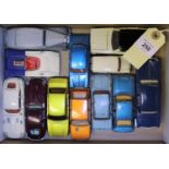 12 Dinky cars. 4 over painted, - Ford Capri, 2x Jaguar E Type, Rolls Royce Silver Shadow, Ford