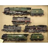 5x Hornby Dublo 3-rail locomotives. 2x BR Coronation Class 4-6-2, Duchess of Montrose 46232, in