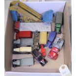 12 Dinky Toys. Bentley Ambulance, Tipping Wagon, Wagon with Tilt, Royal Mail van, Breakdown car,