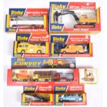 8x Dinky Toys. Rolls Royce Phantom V (124). Plymouth Police Car (244). Airport Fire Rescue Tender (