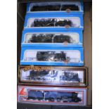 6x OO gauge locomotives. 4x Airfix; BR Royal Scot Class 4-6-0, Royal Scot 46100, in lined