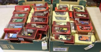 60 plus Matchbox Yesteryear, all boxed, red and straw examples. Cars, vans buses etc. Including