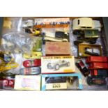Quantity of various makes. A Hessmobil tinplate clockwork tractor & trailer. A 1950's Mettoy 4