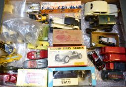 Quantity of various makes. A Hessmobil tinplate clockwork tractor & trailer. A 1950's Mettoy 4