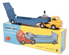 Corgi Major Toys Carrimore Low-Loader (1100). An example with yellow Bedford S Type tractor unit and