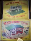 2x Matchbox Series Accessory Packs. A BP Service Station (MG-1), with green base, white building,