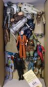 18x Star Wars figures. Including; Leia in bounty hunter gear, Bib Fortuna, Rancor Keeper (with axe),