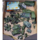 23x Military Dinky Toys. Including; Armoured Command vehicle, Army 1 ton Truck, Armoured Personnel