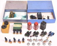 A quantity of small Dinky Toys. 5x Police Motorcycle Patrol with sidecar (42b) all pre-WW2