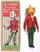 A Luntoy BBC Mr. Turnip diecast puppet. 'The Children's Favourite Television Puppet' Articulated