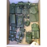 12 Dinky Military. 25lb Field gun set, Scammell Recovery Tractor, 3x Armoured Personnel Carriers,