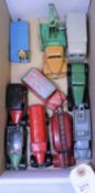 10 Dinky Toys. Commer Breakdown, NCB Electric Van, 2x Taxi, Petrol Tank Wagon, BEV Electric Truck,