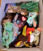 Approximately 30 TY Beanie Babys. Including TY2K, Jake, Eggs, Butterbeary, Mooch, Stinky, Almond,