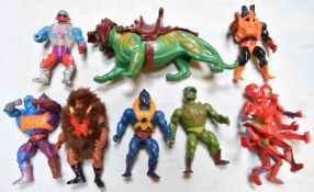 11x 1980s He Man & Masters of the Universe figures. Including He Man, Orko, Stratos, Battle Cat, Two