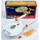 A Dinky Toys Star Trek U.S.S. Enterprise (358). With 9x missiles and a shuttlecraft. Boxed with