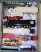 7 various trucks/articulated trucks by Tekno, Minichamps, NZG, kit built etc. Scania R500 tractor