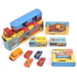 7x Corgi Toys. Including 2x boxed vehicles; a Land Rover Breakdown Truck (477) and a Circus Horse