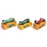 3 Dinky single seat racing cars. Maserati Racing Car (231) in red with white flash, RN9. Vanwall