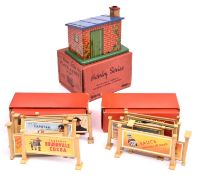 3x Hornby Series/Hornby trains O Gauge Railway Accessories. PLatelayer's Hut. 2x Half-dozen