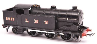 A Hornby Dublo pre-war 3-rail LMS Class N2 0-6-2T locomotive (EDL7) 6917, in gloss black livery with