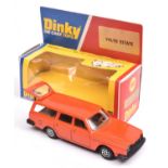 A scarce late Dinky Toys Volvo 265DL Estate (180). An Italian produced example painted in orange,