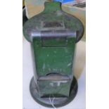 A cast iron railway ticket dating press. Ticket office machine with inked ribbon. GC for age, some