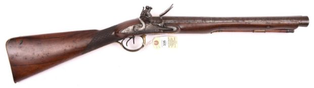 A rare double barrelled flintlock blunderbuss, by H. Verncomb, c 1785, 32” overall, 2 stage