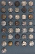 34 Scottish Volunteer and Rifle Volunteer buttons, including various Aberdeen, Dumfries, Ayrshire,