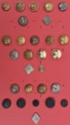 20 different large RSF, KOSB and Cameronians large buttons, including officers pre 1855 21st,