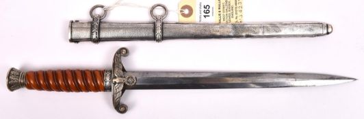 An early Third Reich Army officer's dagger, c.1935, the blade bearing pre-1935 oval Eickhorn mark,