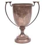 A two handled silver prize cup, engraved “Lewes Miniature Rifle Club, The Edward A. Glover Cup,