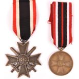 Third Reich War Merit Cross, 2nd class with swords and War Merit medal, GC (2)