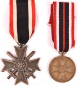 Third Reich War Merit Cross, 2nd class with swords and War Merit medal, GC (2)