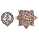 A WM glengarry badge of the 2nd Bn "21st AHRV" (Argyll Highland Rifle Vols) GC (lugs missing) and an