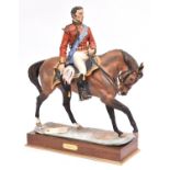 A Royal Worcester porcelain statue of the Duke of Wellington mounted on horseback. From the series