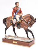 A Royal Worcester porcelain statue of the Duke of Wellington mounted on horseback. From the series