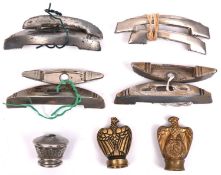 Third Reich dagger parts: 2 Naval pommels (one with anchor in place of swastika); Army pommel; and 4