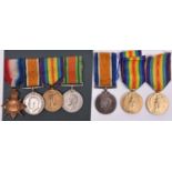 Four: 1914-15 star (SS-458 Pte R Hutcheon ASC), BWM, Victory (A.Sjt), WWII Defence medal (un-named