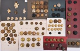 30 large Naval and R Marines buttons, including RNV (5), RNR (5), RNAS, RMA, RMLI (2) etc and 22