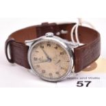 Festa branded wristwatch. Plated case, brushed finish, wear and scratches to plating, 30mm without