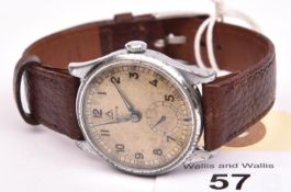 Festa branded wristwatch. Plated case, brushed finish, wear and scratches to plating, 30mm without