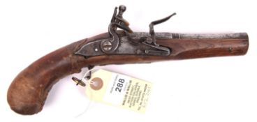 A small flintlock pistol, possibly Afghan or similar, constructed utilising parts of a mid 18th