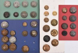 25 Scottish buttons, including open back gilt (rubbed) Dumfriesshire and pewter Roxburgh,