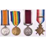 Four: 1914 star with clasp, (19882 Sapr R F Benlow, RE), BWM, Victory (T2 Cpl), Army LS & GC Geo