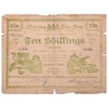 A Mafeking Ten Shilling Siege note, issued by Col Baden Powell, some wear. £30-40