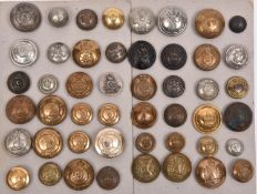 25 Yeomanry large buttons, including Leicester brass and WM, Vic & KC, N. Somerset, Lovat Scouts