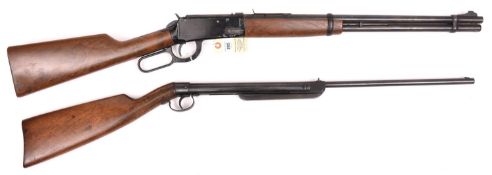 A pre-war .177” Haenel Model 45 air rifle, serial number illegible (1-2-3?) with walnut butt,