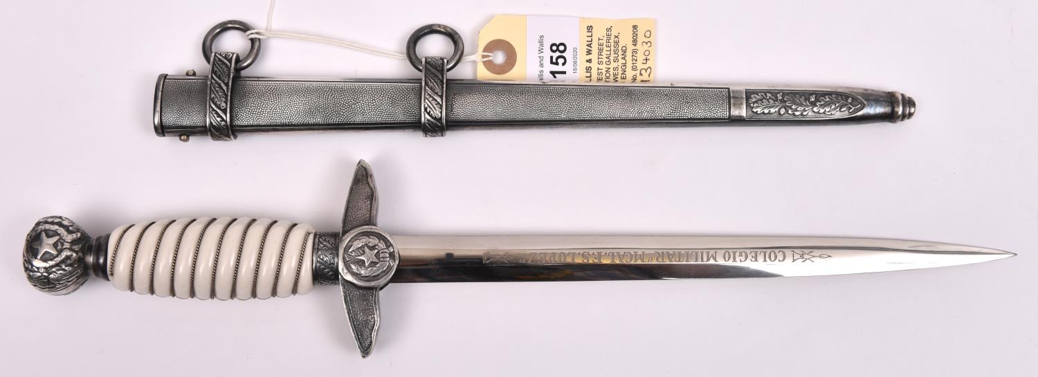 A Paraguayan Air Force officer's dagger, by E.&F. Horster, Solingen, of Third Reich Luftwaffe