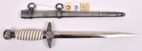 A Paraguayan Air Force officer's dagger, by E.&F. Horster, Solingen, of Third Reich Luftwaffe